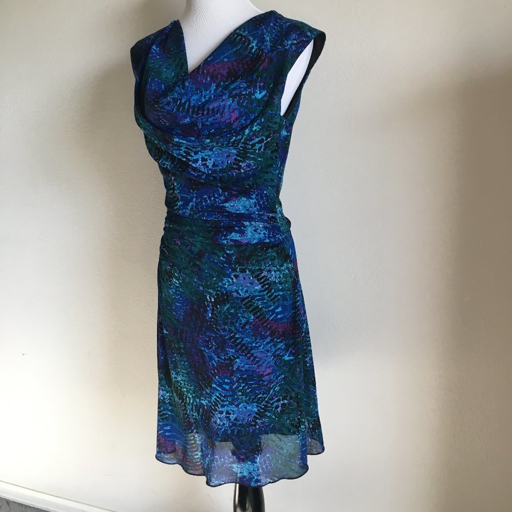 Cowl Neck Evening Dress